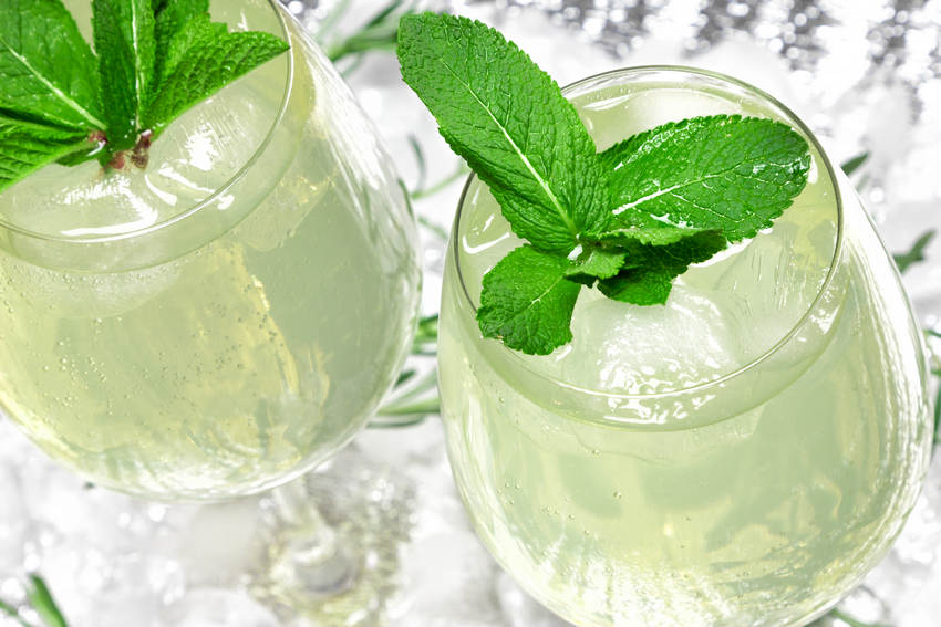 Drink With Mint And Ice Cubes - Absolute Smile