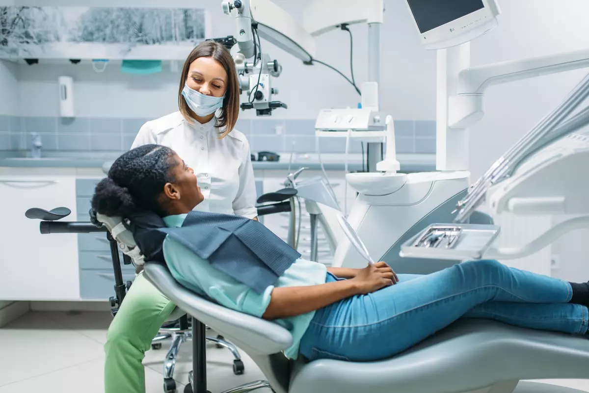patient at dental clinic
