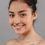 young woman with natural smile
